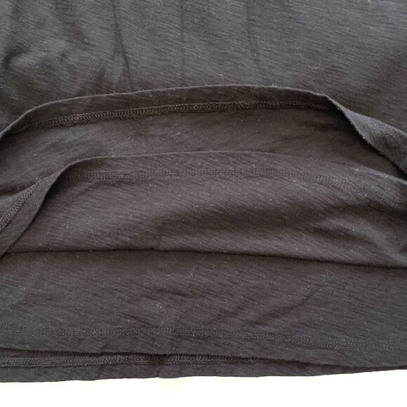 James Perse Women’s Double Layered Shift Dress Black Sleeveless Soft - Picture 5 of 12